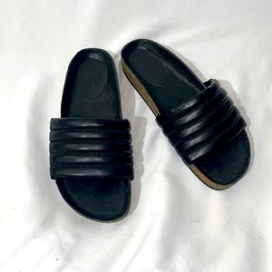 Zara Black Slides